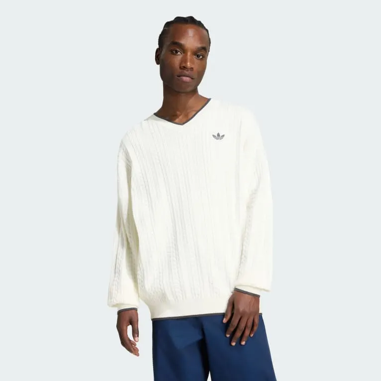 CABLE KNIT V-NECK GENSER