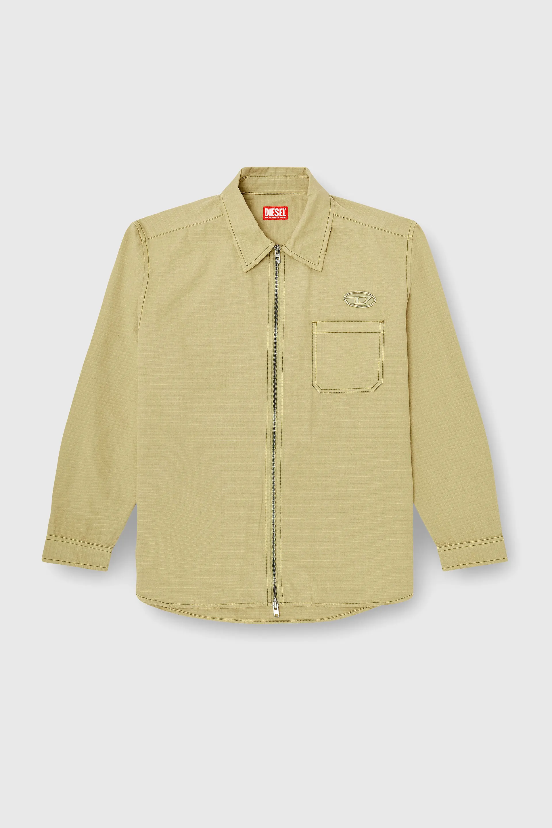 Ripstop shirt with zip closure