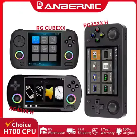 ANBERNIC RG CubeXX & RG40XX H & RG35XX H Retro Handheld Game Console H700 Linux 64-bit 5000 Video Games Supports WIFI Bluetooth