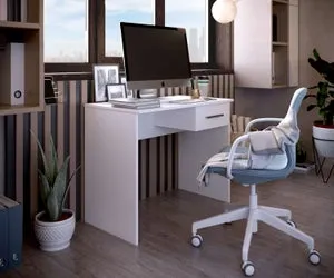 Escritorio SAME 1 cajón 90x50x74 cm blanco TALESA