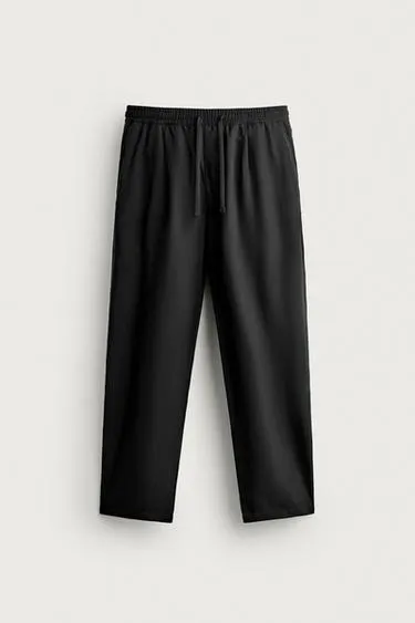 100% LYOCELL RELAXED FIT TROUSERS