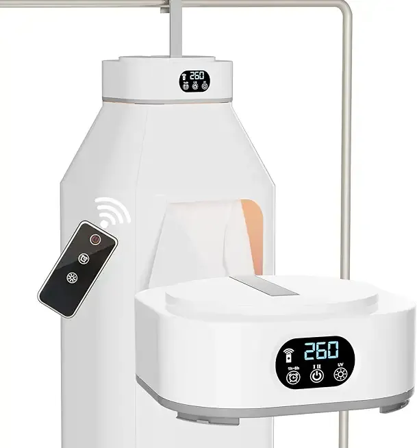 Portable Clothes Dryer, Compact & Foldable Electric Drying Machine for Home, Travel & RV, with Remote Control and Carry Bag