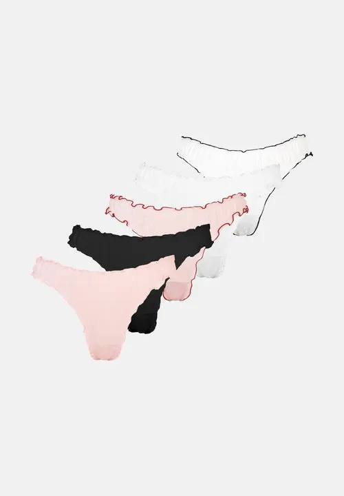 5 PACK - Stringtruse - pink/black/white