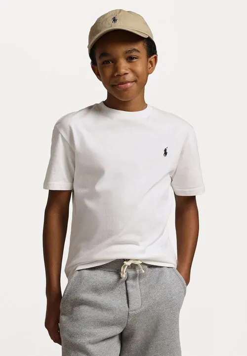 COTTON JERSEY CREWNECK TEE 7-14Y UNISEX - T-shirts - white