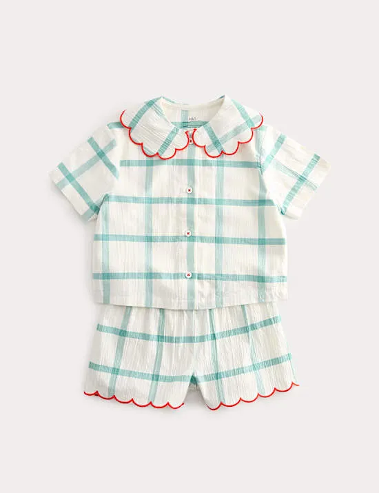 Seersucker Checked Sleepytime Pyjamas (9 Mths-8 Yrs)