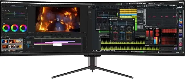 INNOCN 49" Curved Gaming Monitor 144Hz Ultrawide 32:9 WDFHD 3840 x 1080P, R1800, 99% sRGB, HDR400, USB Type C, DisplayPort, HDMI, Bu…