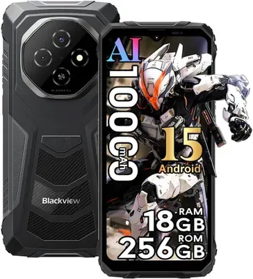 2025 Blackview FORT1 Outdoor Handy 18GB+256GB, 10000mAh,6.56",90Hz, Android 15,NFC/FOTA/390g/DREI Kartenfächer/Fingerabdruck//IP69K Wasserdicht