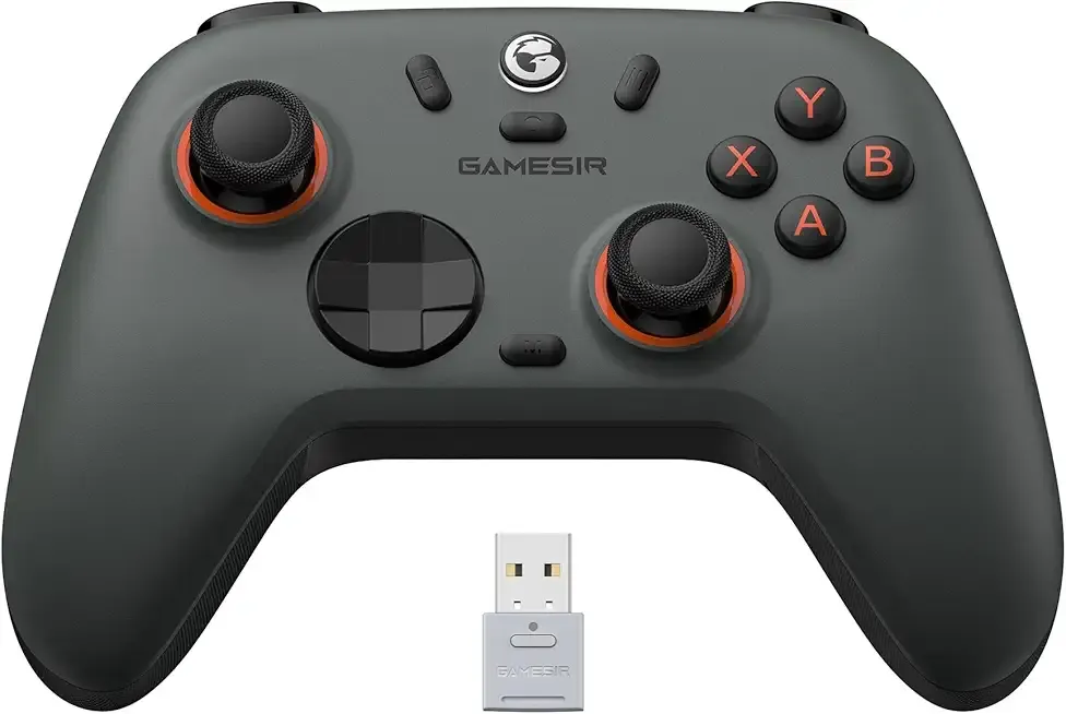 GameSir Nova Lite 2 Wireless PC Controller with Hall Effect Joysticks & Triggers, 2.4G & Wired 1000Hz Polling Rate, Remappable Buttons - Compatible with PC/Switch/Steam/Android (Grey)