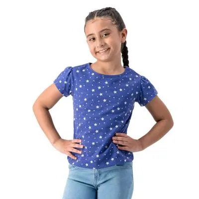 Playera Fantastic Niña Manga Corta Estampado De Estrellas
