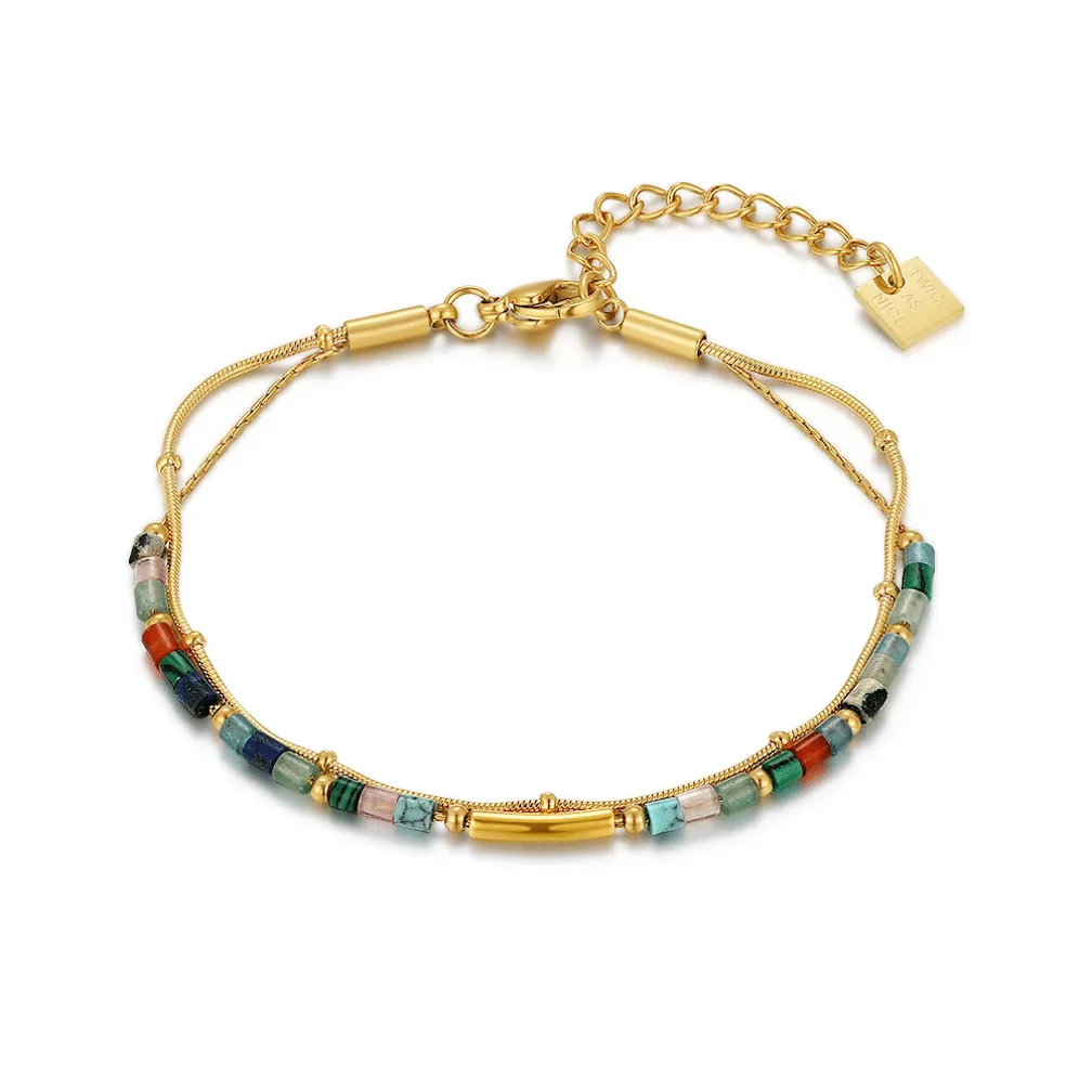 Armband, gekleurde stenen