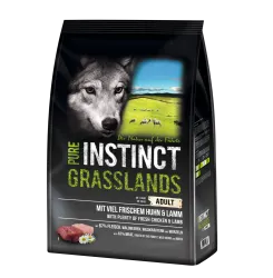 PURE INSTINCT GRASSLANDS mit Huhn, Lamm für Hunde 4 kg