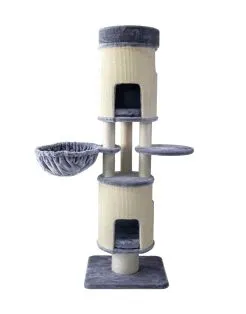 Adori Krabpaal Riley - Krabpalen - 58x48x175 cm Grijs Wit