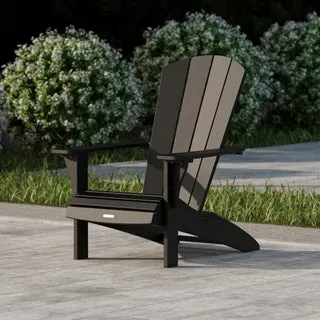 Leisure Line Outdoor Patio Fanback Adirondack Chair by Tangent