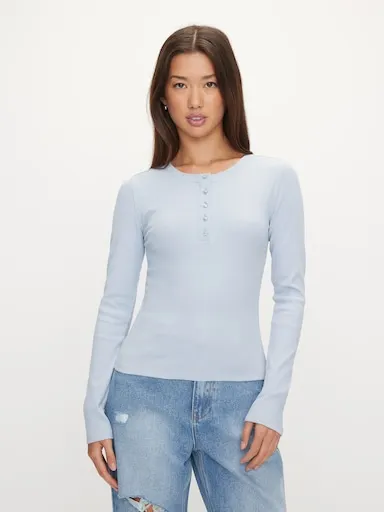 Henley Long Sleeve Top