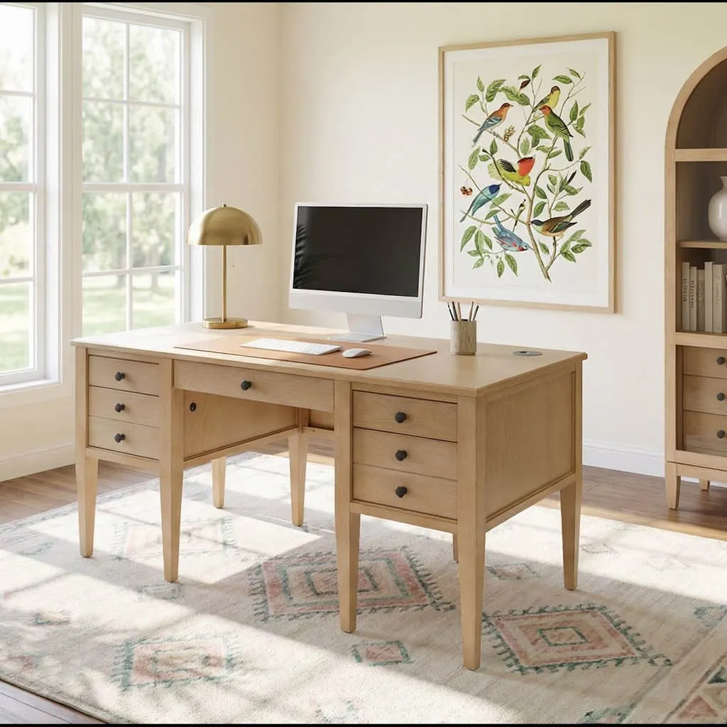 Laurel 2-piece Office Collection with Arch Bookcase