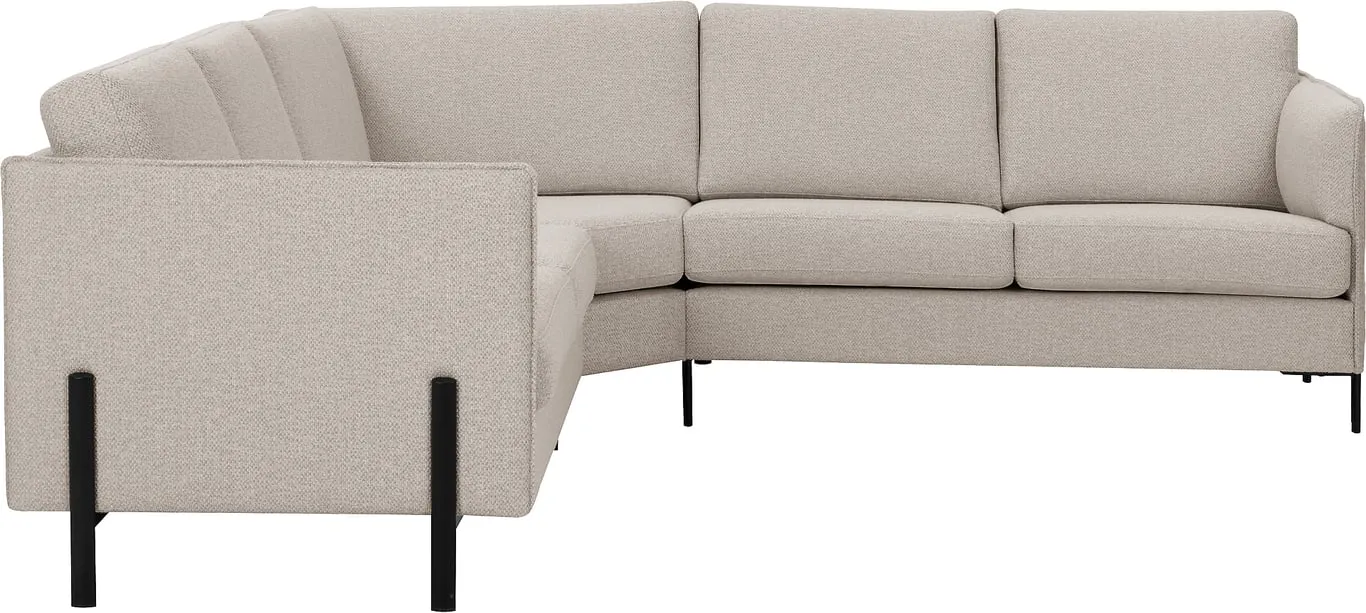 Sone høy hjørnesofa Modulsofa. 2 seter + stort hjørne + 2,5 seter i stoff Taffie T 11 Beige