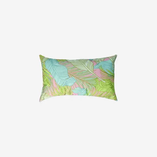 Outdoor cushion with tropical print