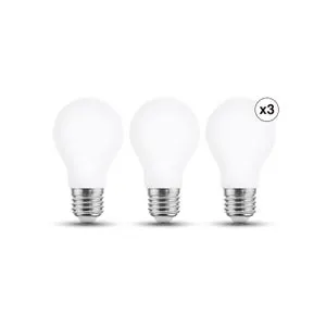 Set da 3 lampadine LED, E27 goccia, smerigliato, luce fredda, 10.5W = 1521 LM (equiv 100 W), 330°, LEXMAN