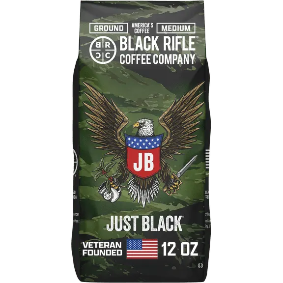 Rollback, Black Rifle Coffee Company Just Black, Medium Roast, Ground Coffee,12 oz