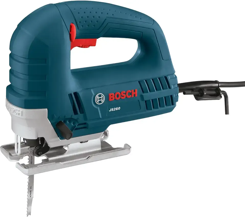JS260 Top-Handle Jig Saw - 6.0 Amp Motor, Variable Speed Control, Low-Vibration Plunging Design, Toolless Blade Change System - Ideal for Accurate and Smooth Cutting