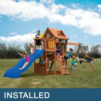 Gorilla Playsets Mountain Peak Swing Set – Professionally Installed