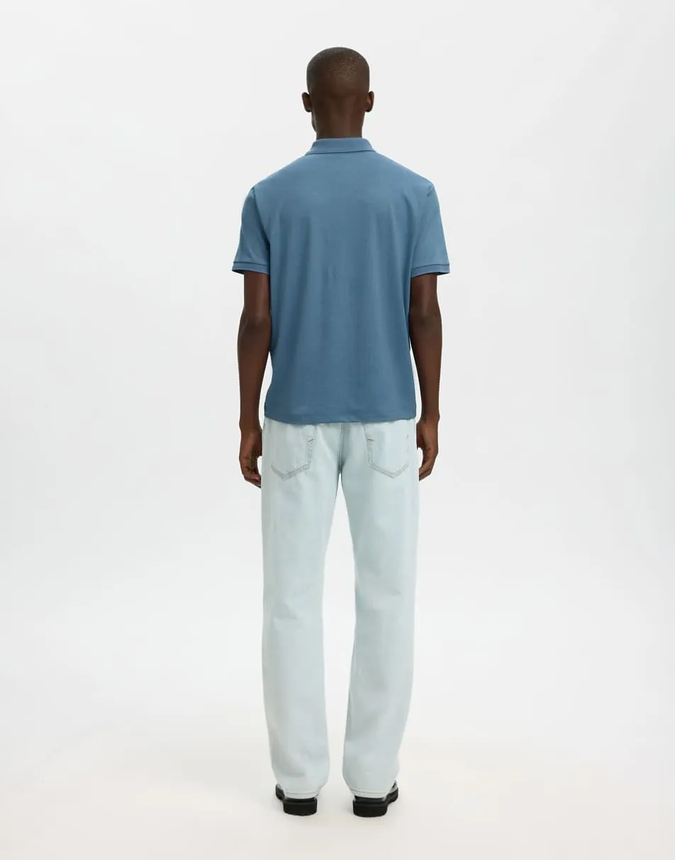 Selected Polo shirt in blue mirage