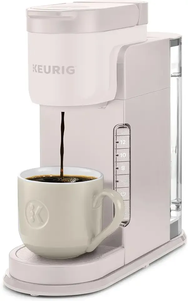 K-Express Single Serve K-Cup Pod Coffee Maker, 3 Brew Sizes, Strong Button Feature, 42oz Removable Reservoir, Warm Stone
