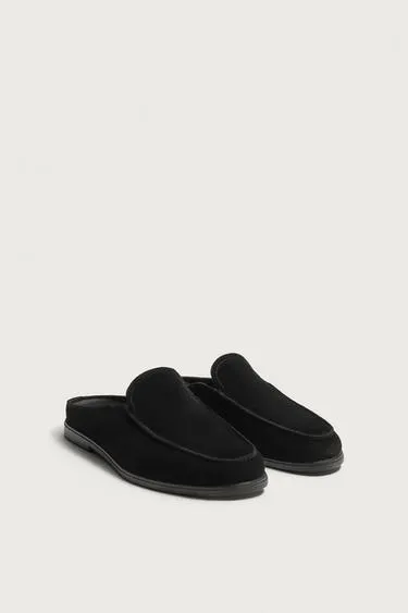 LEATHER MULE LOAFERS