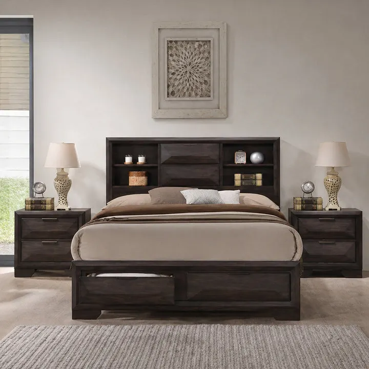 Queen Size (3-Piece) Bedroom Set by Best Home - Brown