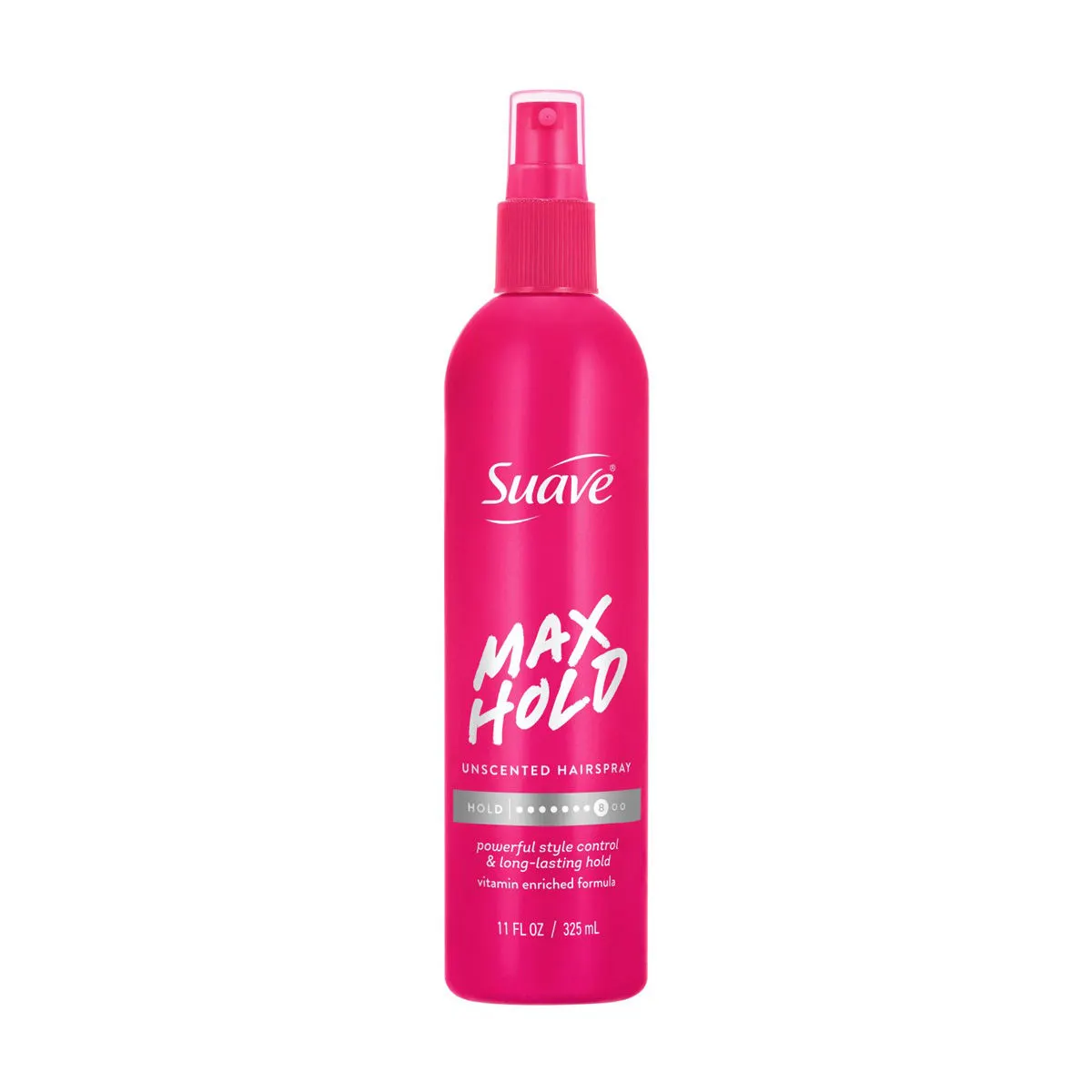 Suave Max Hold Unscented Non-Aerosol Hairspray, Strong Hold, All Hair Types, 11 oz