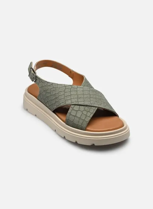 Sandalen met sleehak en plateau 28270-42 dames groen