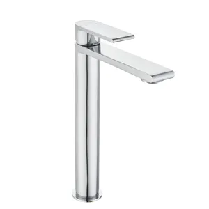 Grifo de lavabo SENSEA Cinta monomando caño alto cromo brillo. Latón