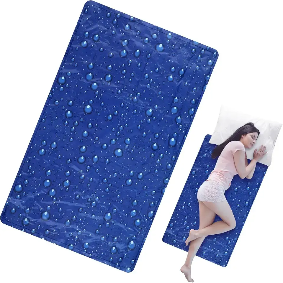 Drydiet Cooling Pad Mat for Bed,Gel,Plain,48 X 28 Inch,Dark Blue | Cooling Mattress for Hot Sleepers, Adult,Pets,Summer Heat Relief Gel Topper, No Water or Electricity, for Hot Flashes