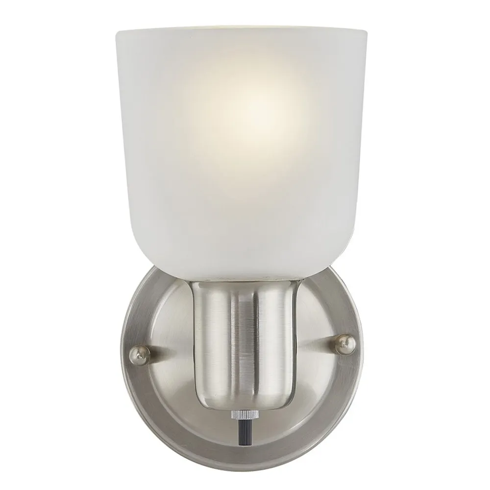 4.52-in W 1 -Light Brushed Nickel Wall Sconce
