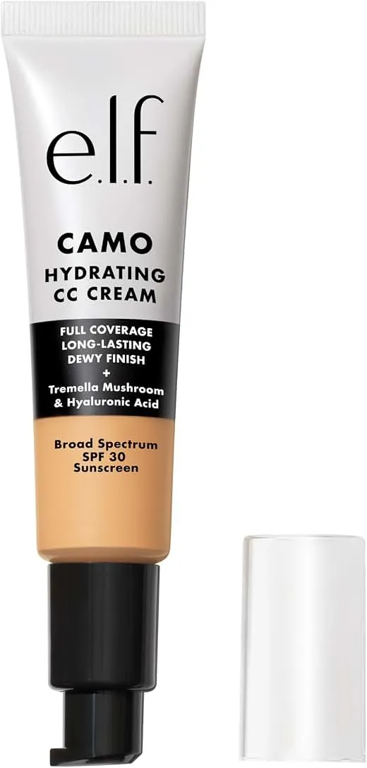 e.l.f. Hydrating Camo CC Cream, Light 280 N | SPF 30, Color Correcting Full Coverage Foundation For A Dewy Finish, Vegan & Cruelty-Free e.l.f. Hydrating Camo CC Cream, Light 28…