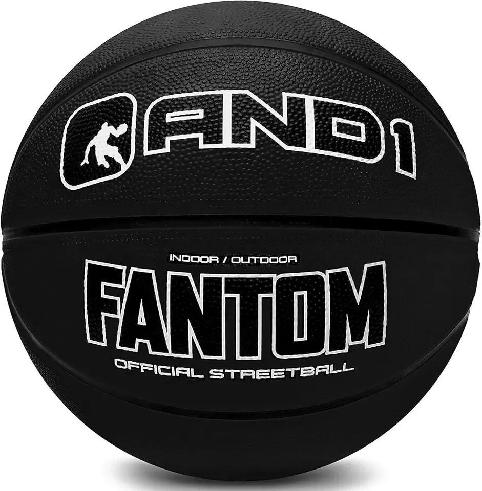 AND1 Fantom Rubber Basketball: Official Regulation Streetball - Deep Channel Construction, Made for Indoor Outdoor