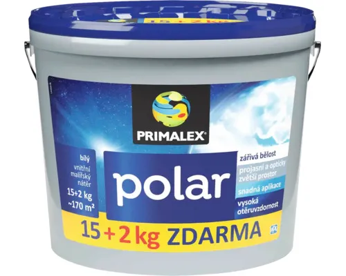 Barva na zeď Primalex Polar 15 kg + 2 kg navíc