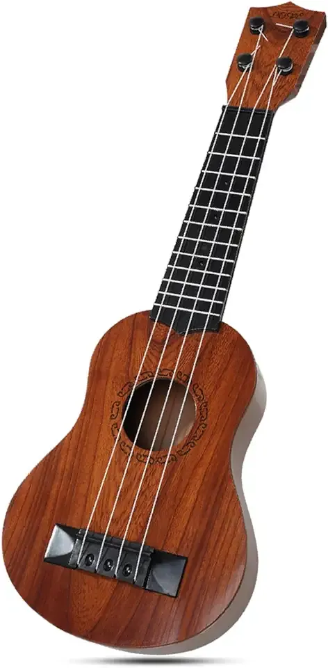 Raimy 17in Kids Ukulele Guitar - 4 Strings Mini Guitar Children Musical Instruments Educational Toys with Picks for Toddler Kids Boys Girls Beginner (Mahogany)