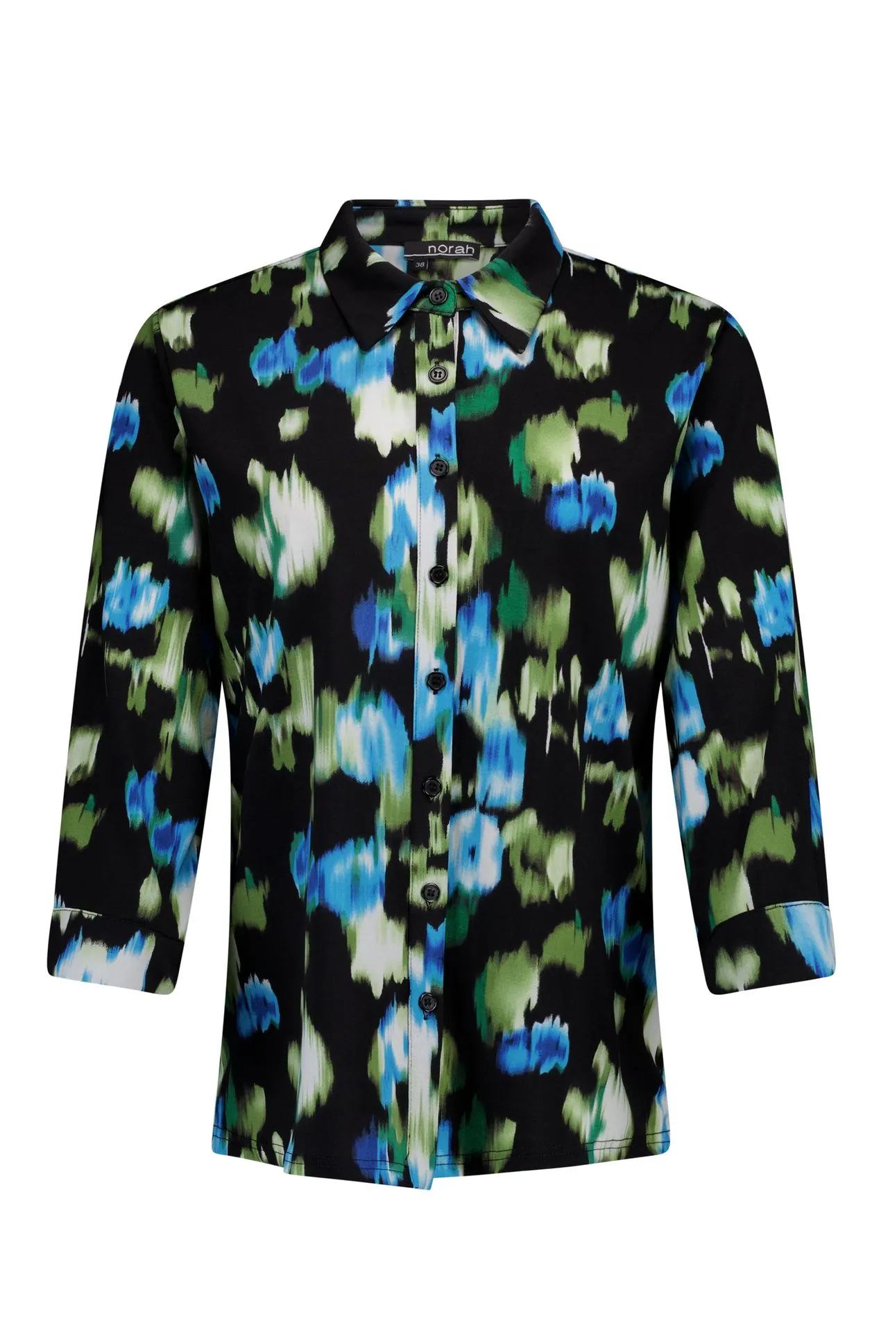 Zwarte blouse met grafische print