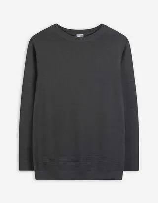 Pullover - A coste - grigio scuro