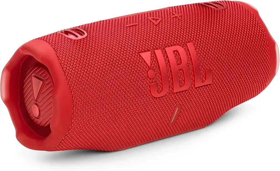 JBL Charge 6 Portable Bluetooth Speaker, Waterproof, Drop-Proof - Red | Long Battery Life Up To 28 Hours, Quick Charging, Built-In Powerbank, Weatherproof For Outdoor, Poolside, And Shower Use