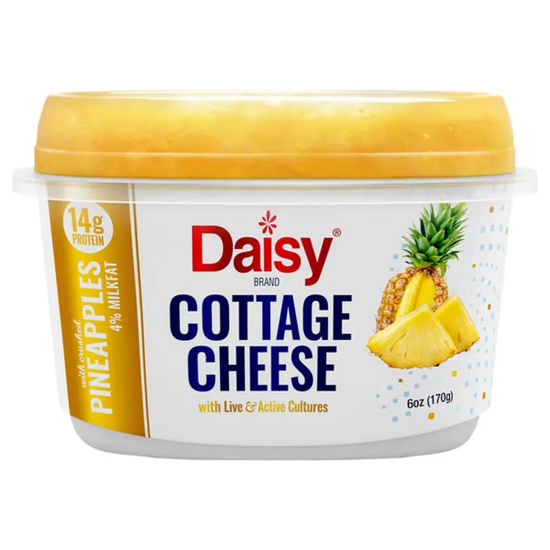 Daisy 4% Milkfat with Crushed Pineapples Cottage Cheese