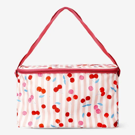 Berries and stripes cooler bag