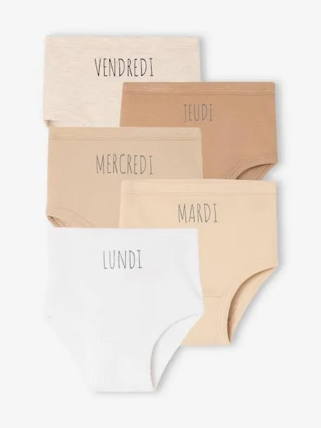 Lot de 5 culottes semainier bébé - lot blanc