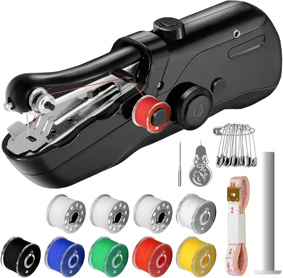 Handheld Sewing Machine, Mini Portable SewingMachine for Beginners, Electronic Small Sewing Machine for Quick Stitching (Black)