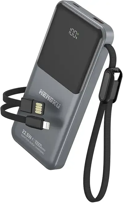 Power Bank 10000mAh Portable Built-in Cable 22.5w Fast Charge