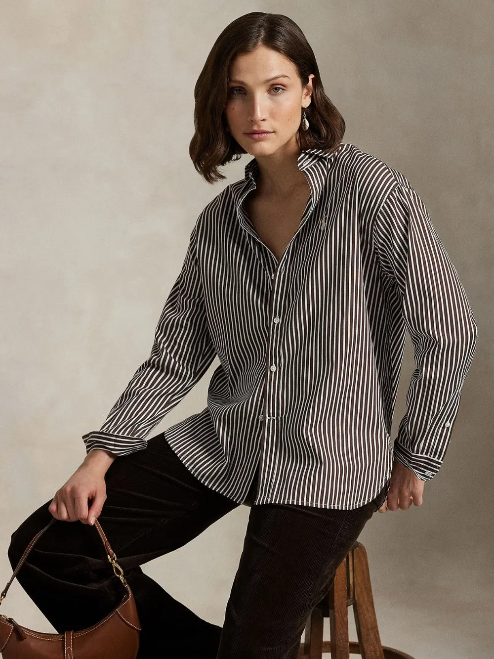 RELAXED FIT STRIPED COTTON SHIRT