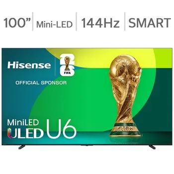 Hisense 100" Class - U6 Series - 4K Mini-LED Smart TV - Allstate 3-Year Protection Plan Bundle Included for 5 Years of Total Coverage*