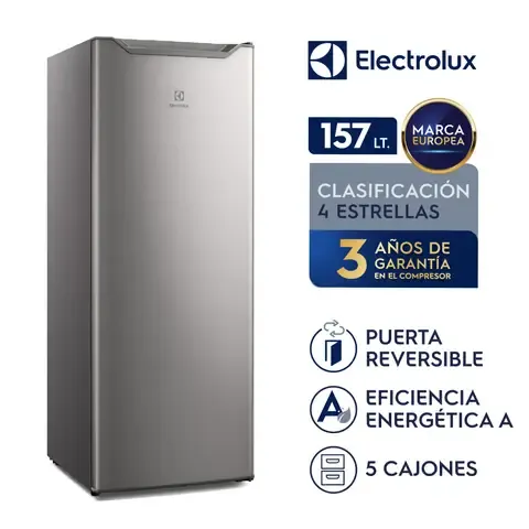 Congelador 157L Vertical Plata EFUY16P2HVG