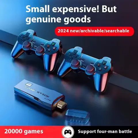Basix 2.4G Dual Wireless Video Game Stick Joystick Console Gaming Stick 4K 20000+ Gaming 64GB Retro Gaming Thanksgiving Gift